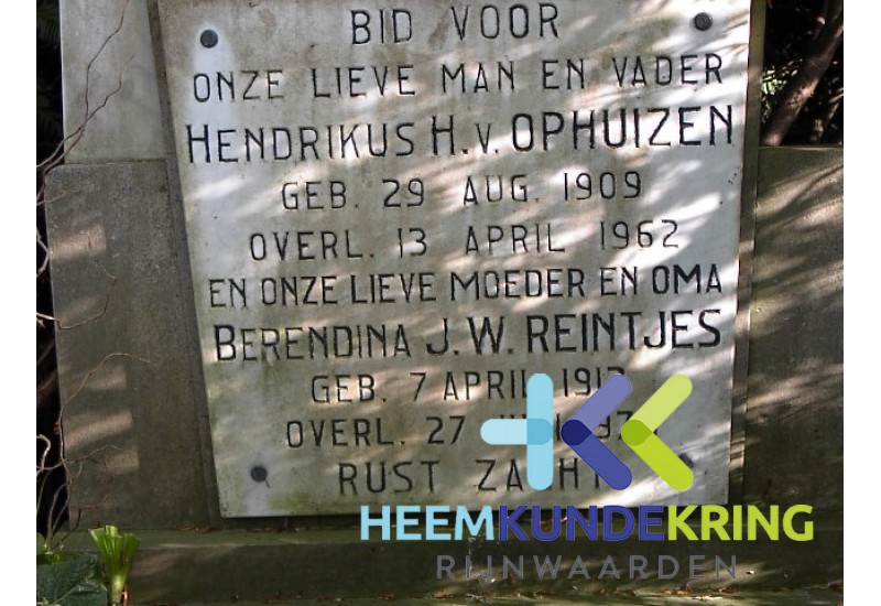 Grafstenen kerkhof Herwen Coll. HKR (168) H.M.van Ophuizen & B..J.W. Reintjes